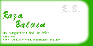 roza balvin business card